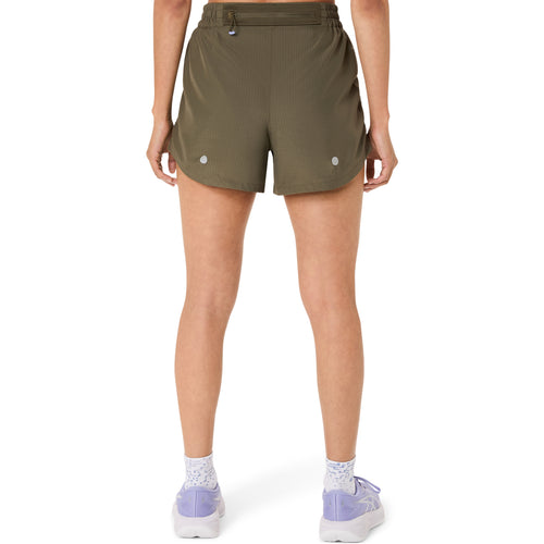 Asics  Nagino Run Adjustable 4 inch Kadın Şort - Haki