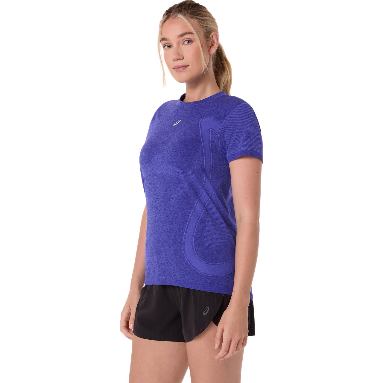 Asics Road Seamless Short Sleeve Kadın Tişört - Mor
