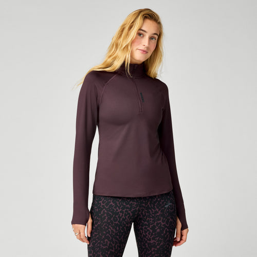 Brooks Dash 1/2 Zip 3.0 Kadın Sweatshirt - Kahve