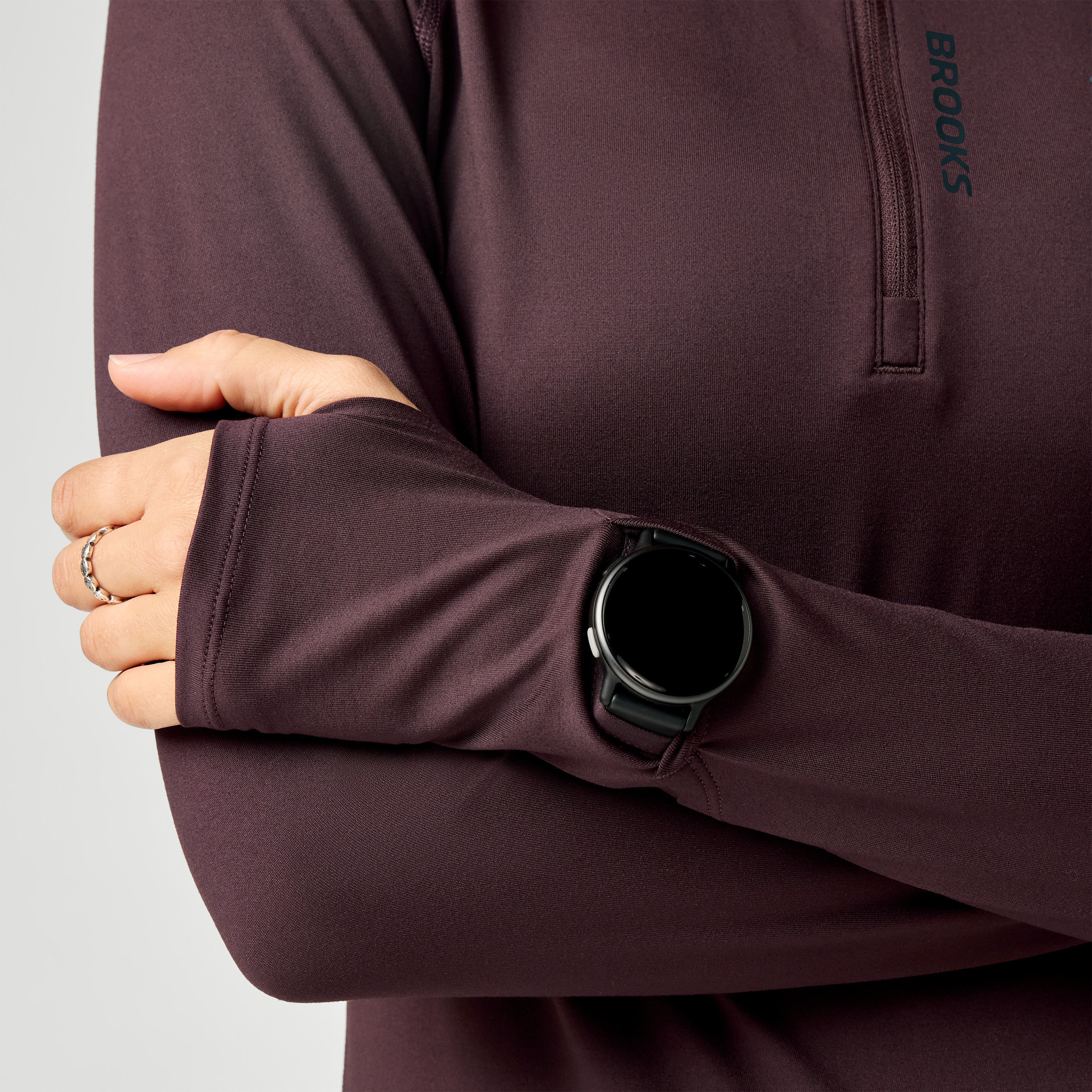 Brooks Dash 1/2 Zip 3.0 Kadın Sweatshirt - Kahve