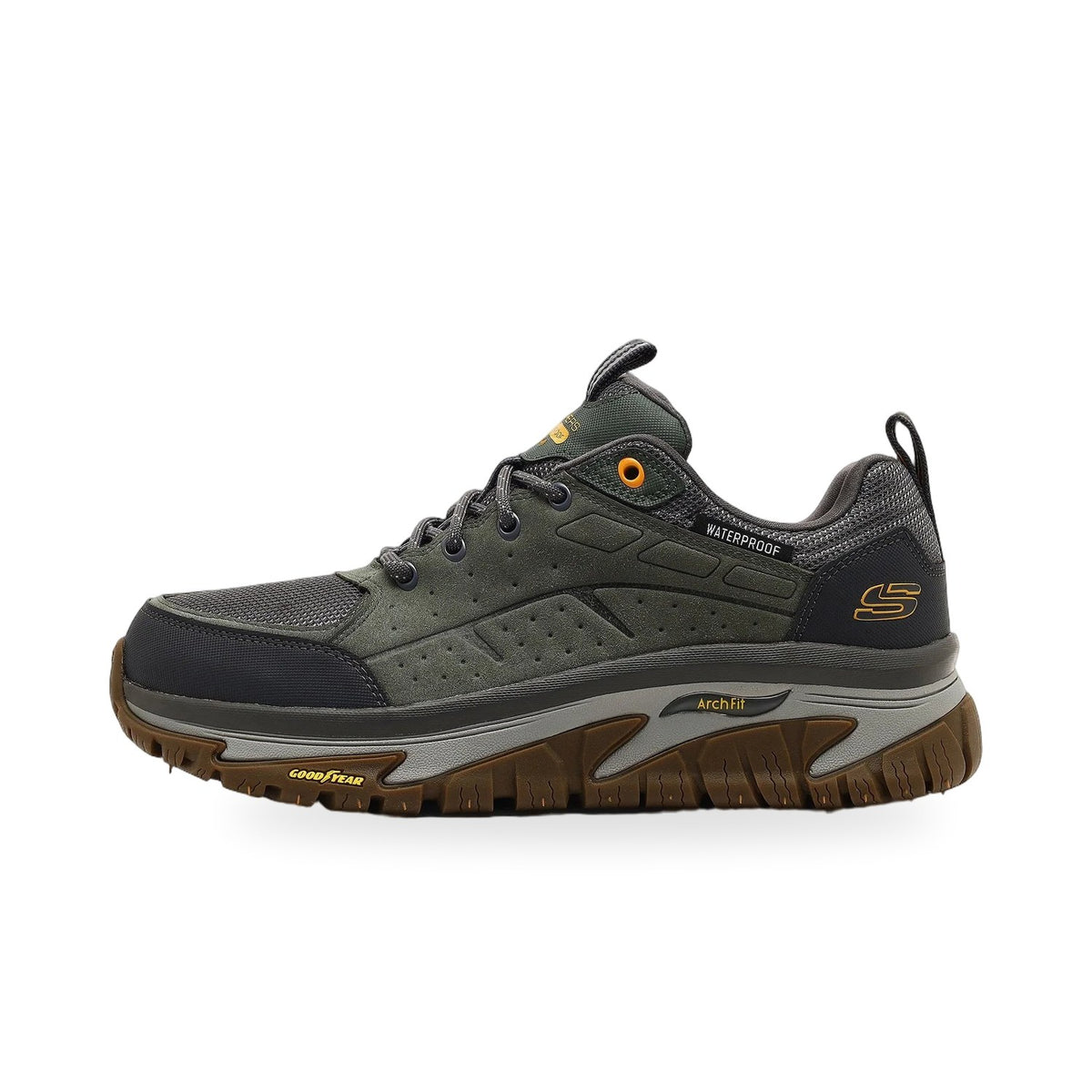 Skechers Arch Fit Road Walker Vernal Waterproof Erkek Trail Ayakkabısı - Haki
