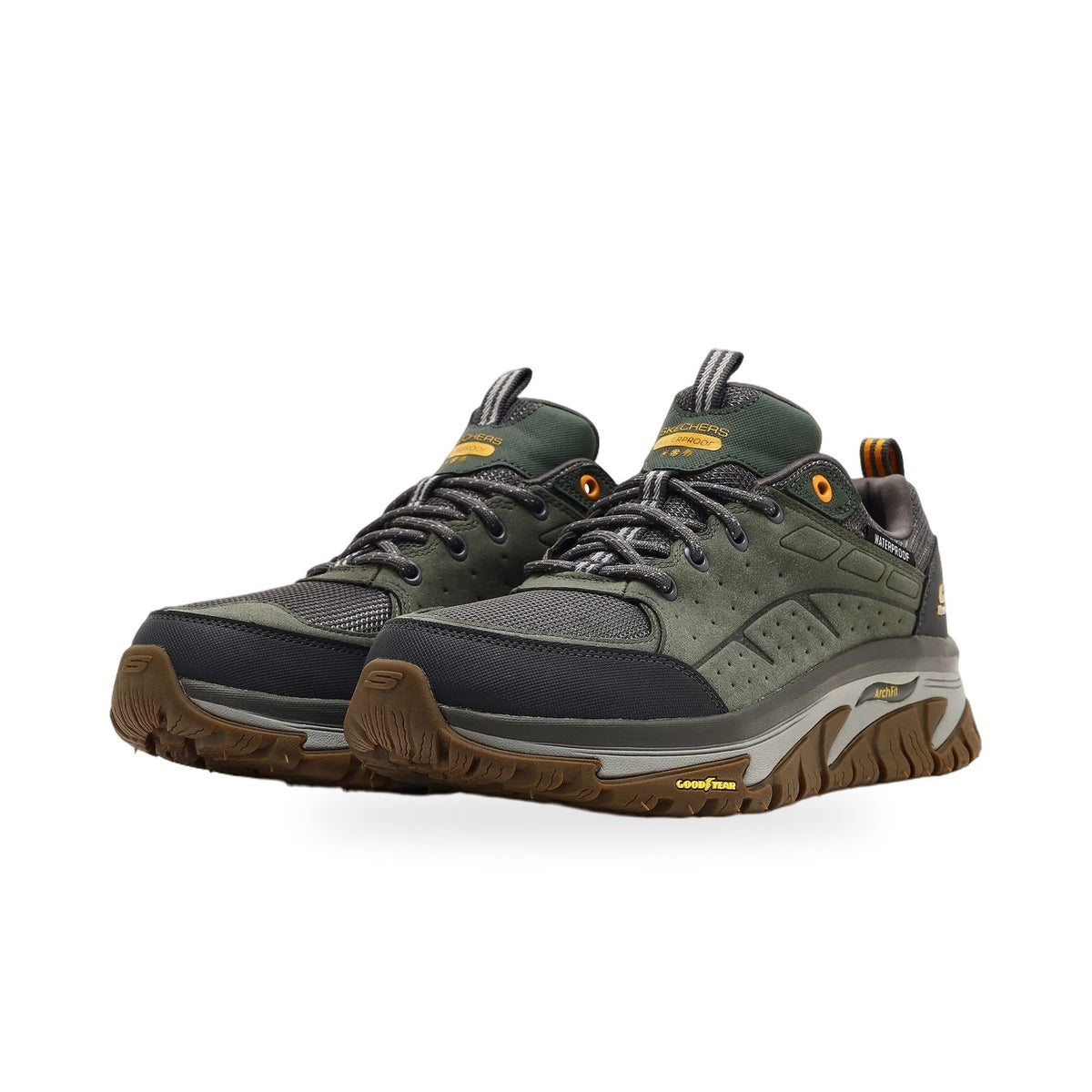 Skechers Arch Fit Road Walker Vernal Waterproof Erkek Trail Ayakkabısı - Haki