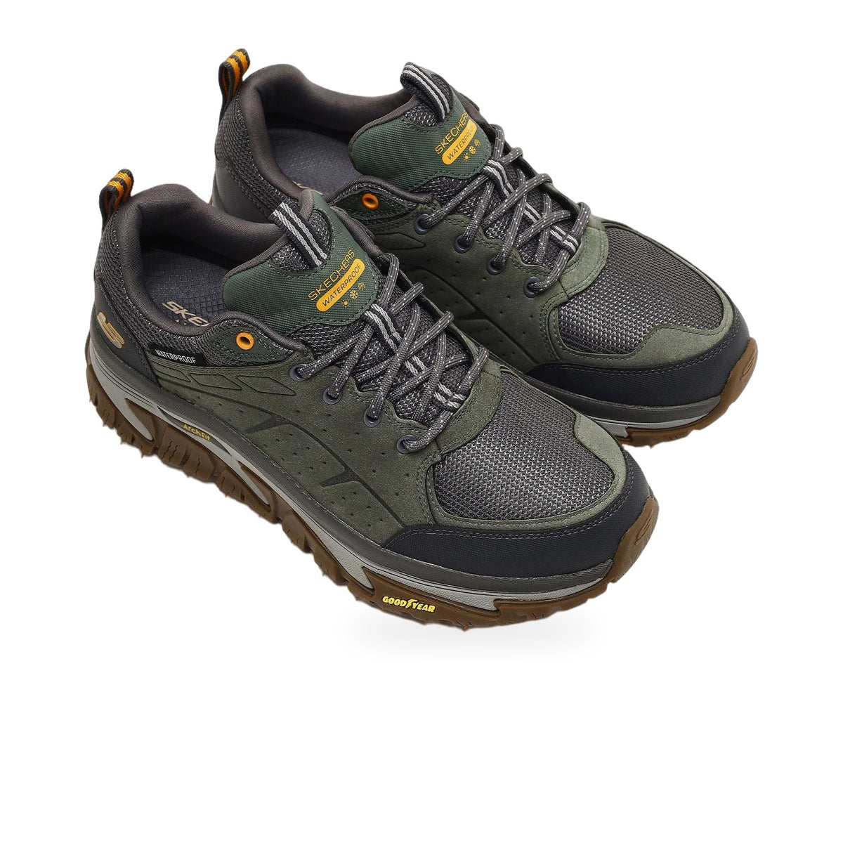 Skechers Arch Fit Road Walker Vernal Waterproof Erkek Trail Ayakkabısı - Haki