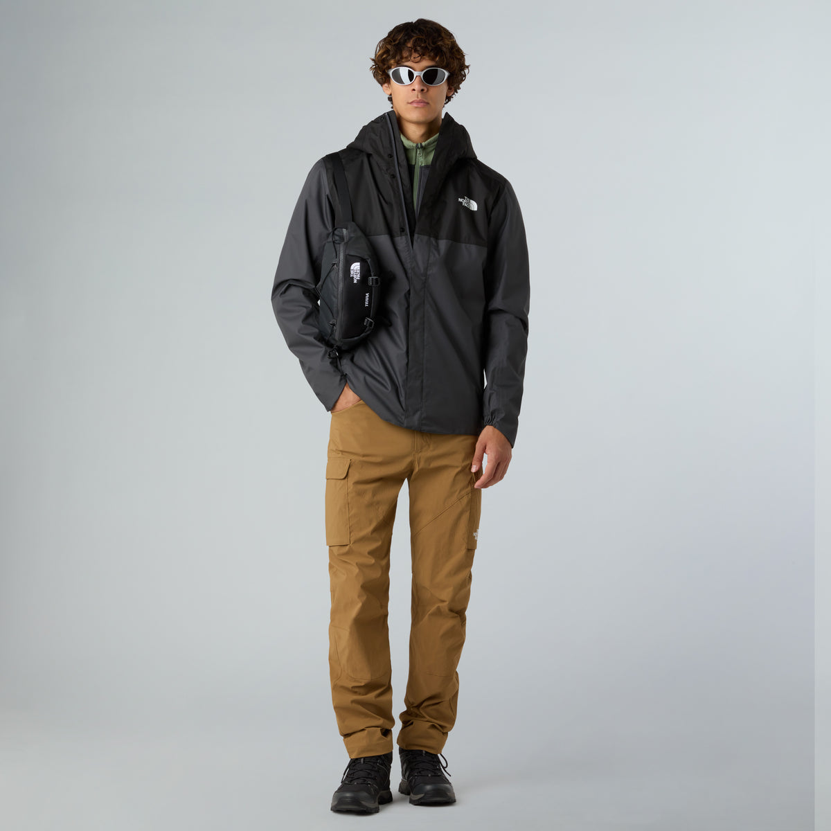 The North Face Quest Zip-In Erkek Mont - Gri-Siyah