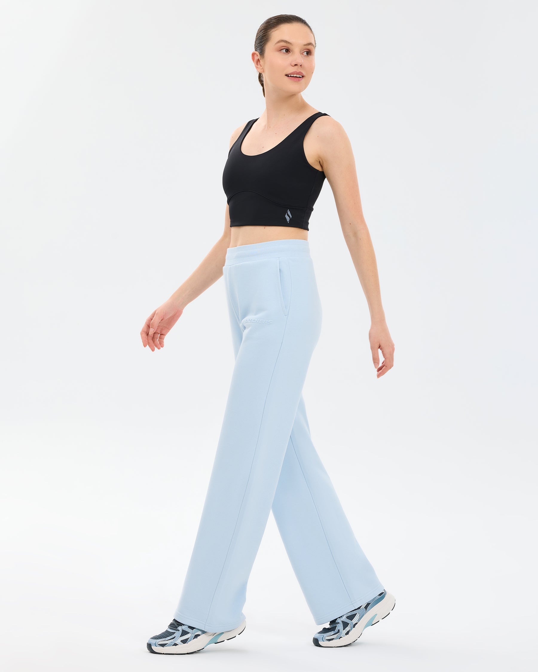 Skechers Essential Wide Leg Kadın Eşofman Alt - Buz Mavisi