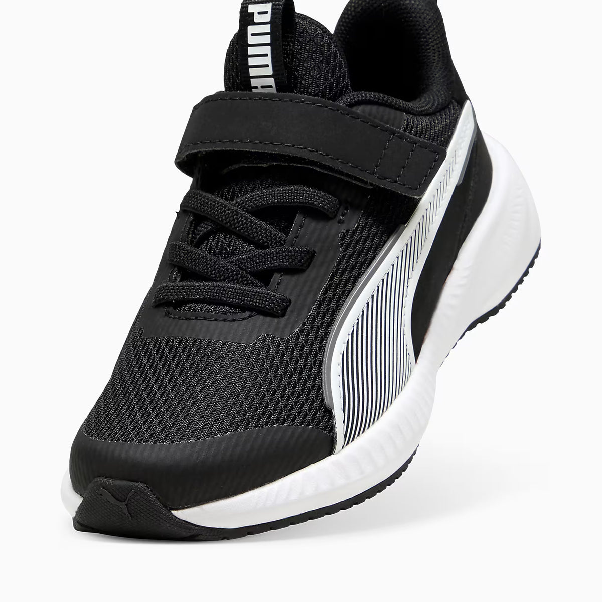 Puma Flyer 3 AC+PS Çocuk Sneaker - Siyah-Beyaz