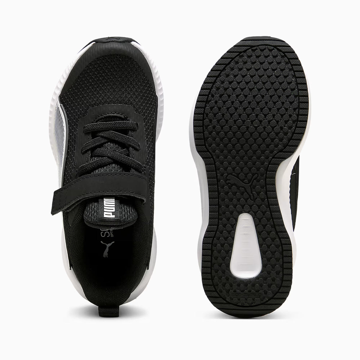 Puma Flyer 3 AC+PS Çocuk Sneaker - Siyah-Beyaz