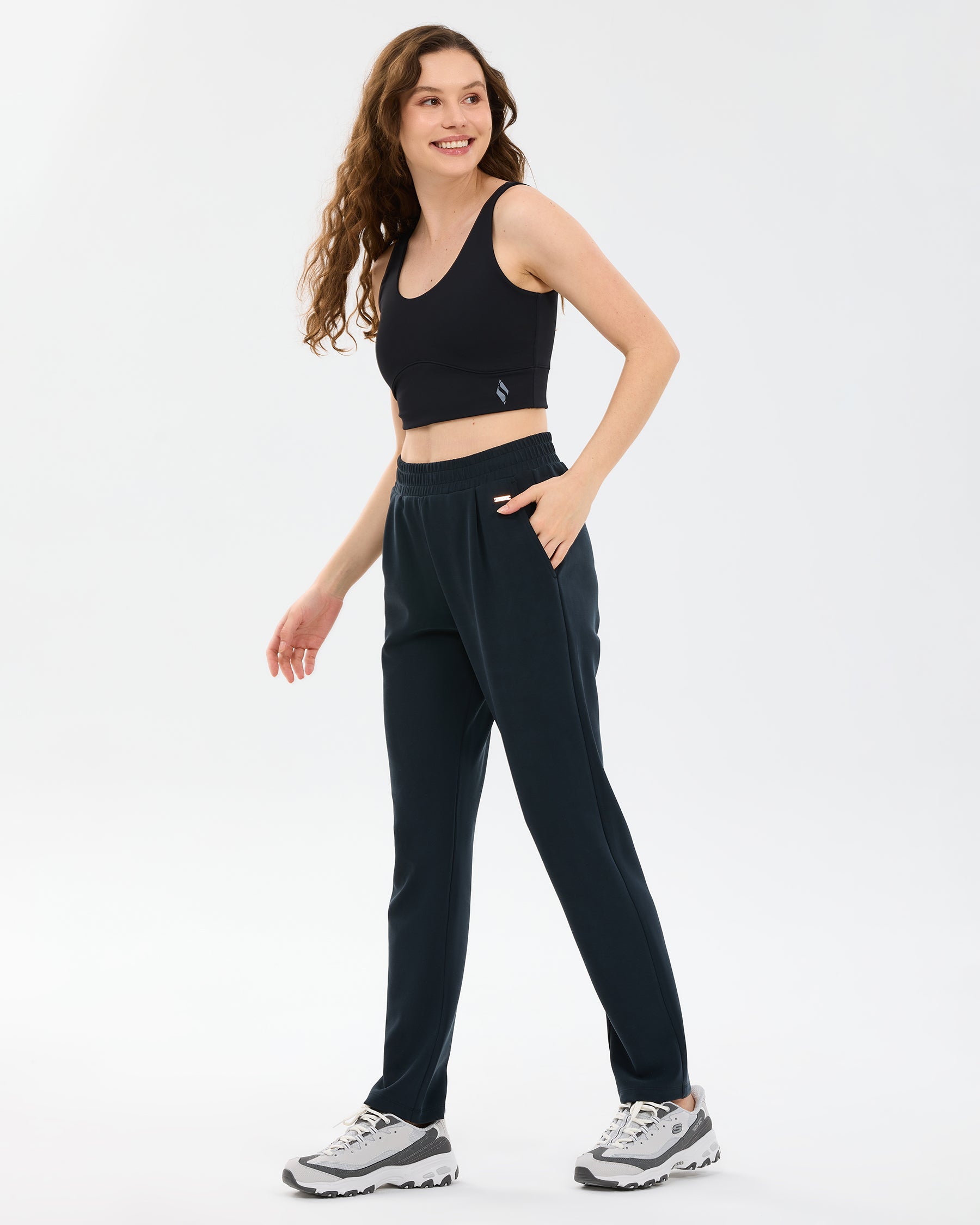 Skechers Soft Touch Interlock Kadın Eşofman Alt - Siyah