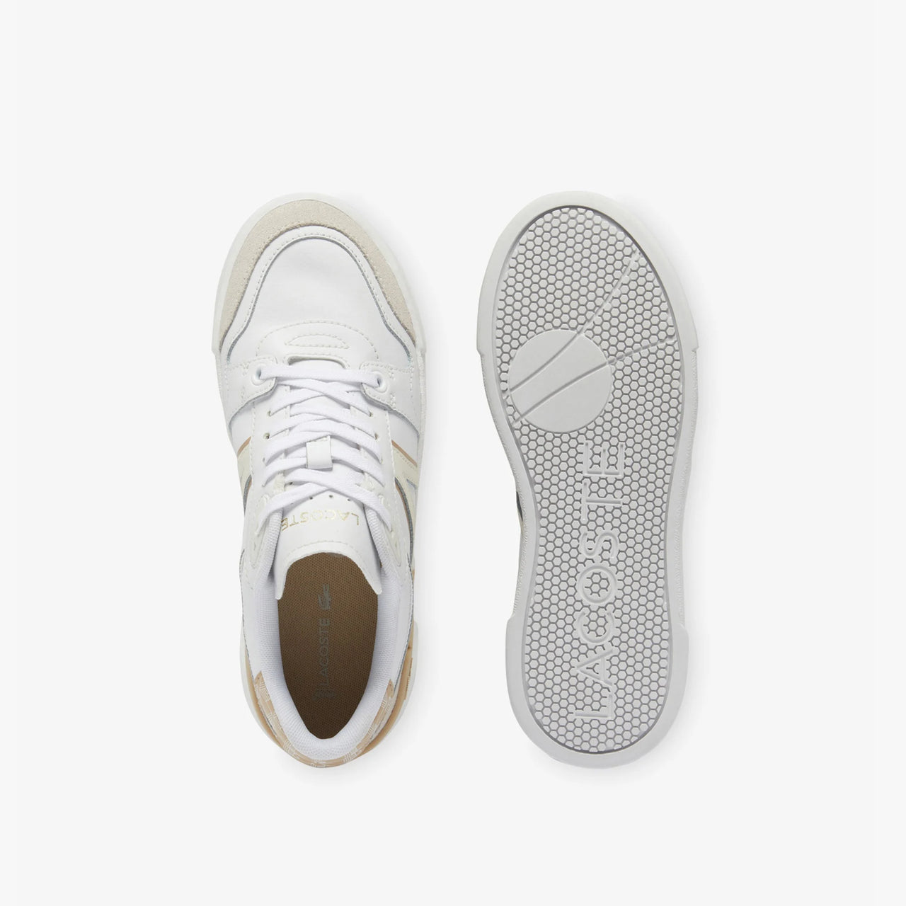Lacoste L002 Evo Kadın Sneaker - Beyaz-Krem