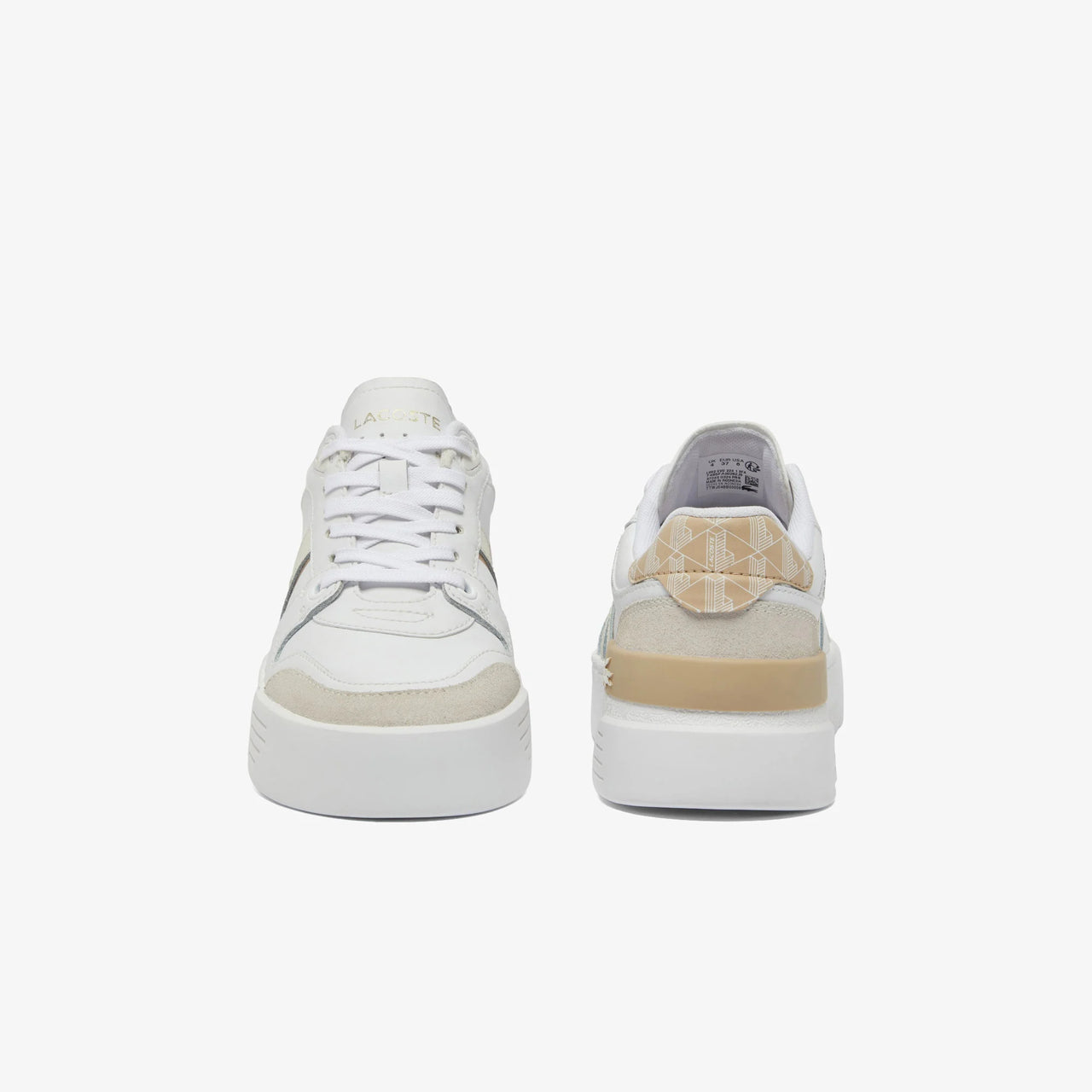 Lacoste L002 Evo Kadın Sneaker - Beyaz-Krem