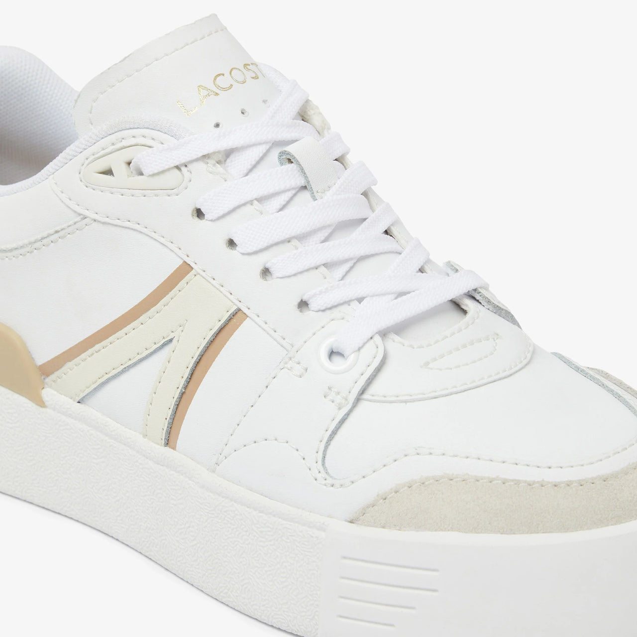 Lacoste L002 Evo Kadın Sneaker - Beyaz-Krem