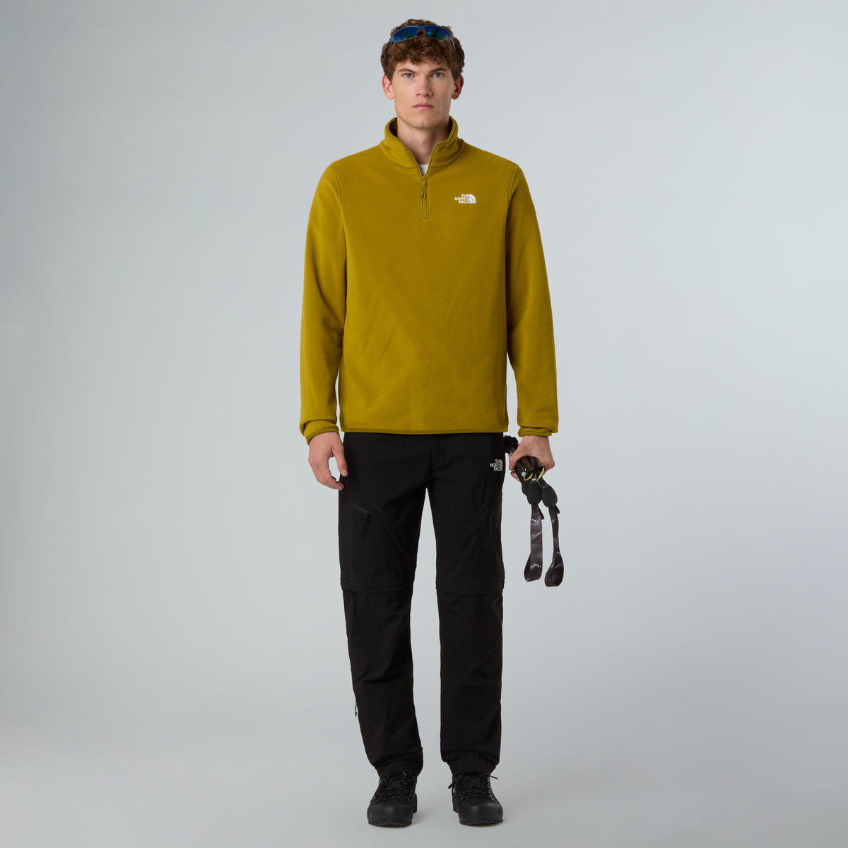 The North Face Glacier 1/4 Zıp Fleece Erkek Polar - Sarı