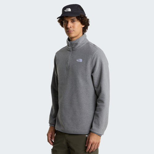 The North Face Glacier Fleece 1/4 Zip Erkek Sweatshirt - Gri