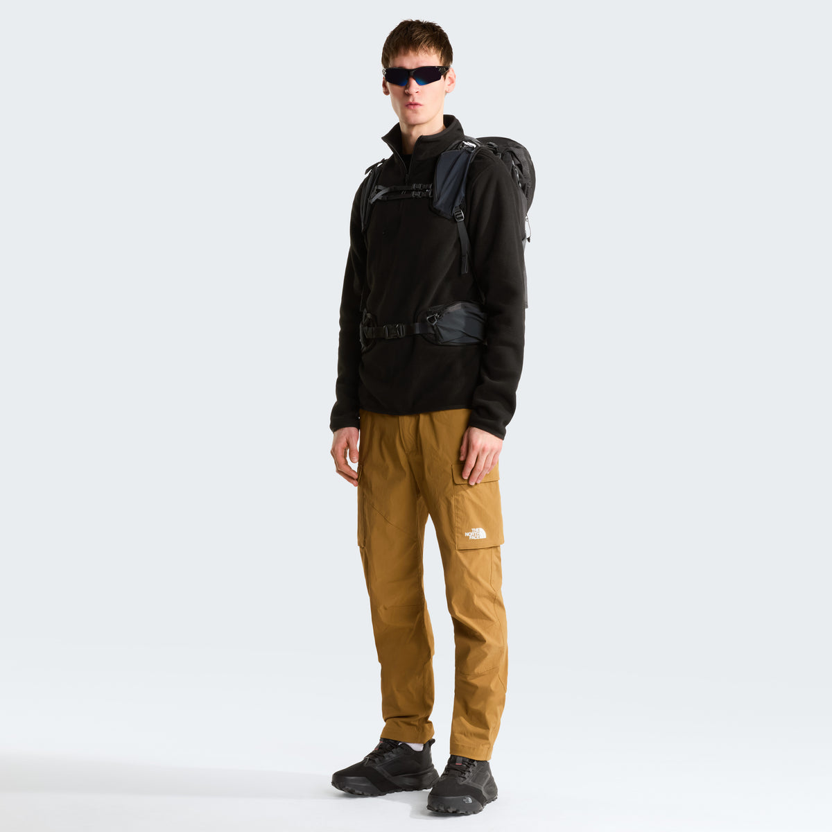 The North Face Glacier Fleece 1/4 Zip Erkek Sweatshirt - Siyah