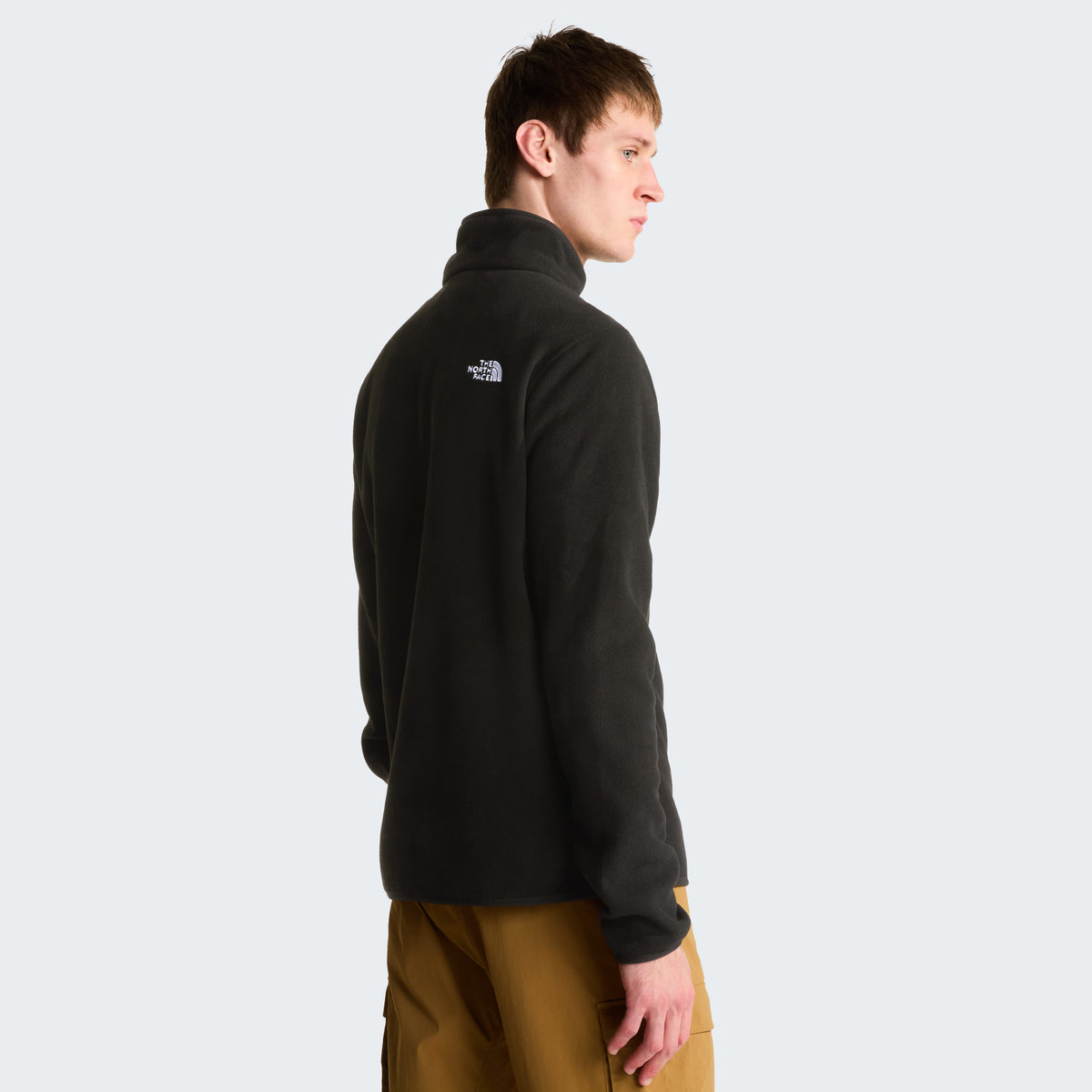 The North Face Glacier Fleece 1/4 Zip Erkek Sweatshirt - Siyah