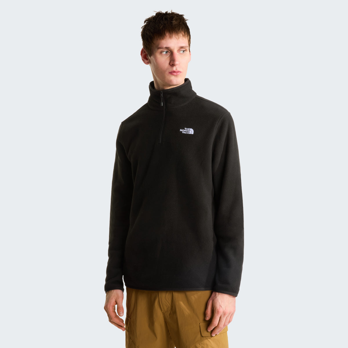 The North Face Glacier Fleece 1/4 Zip Erkek Sweatshirt - Siyah