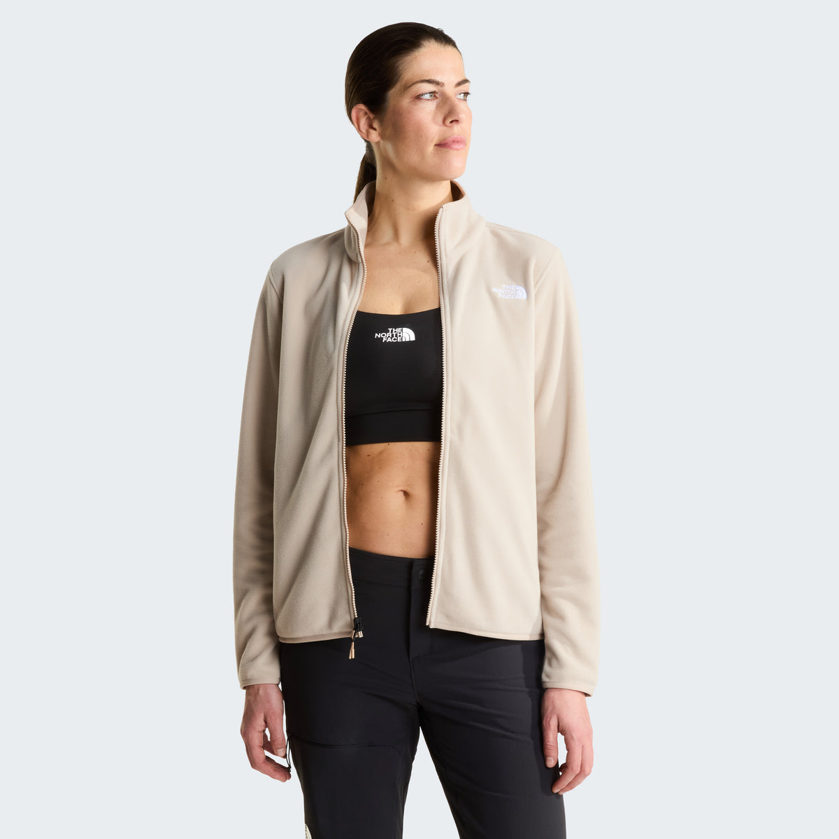 The North Face Glacier Fleece Full Zip Kadın Sweatshirt - Bej