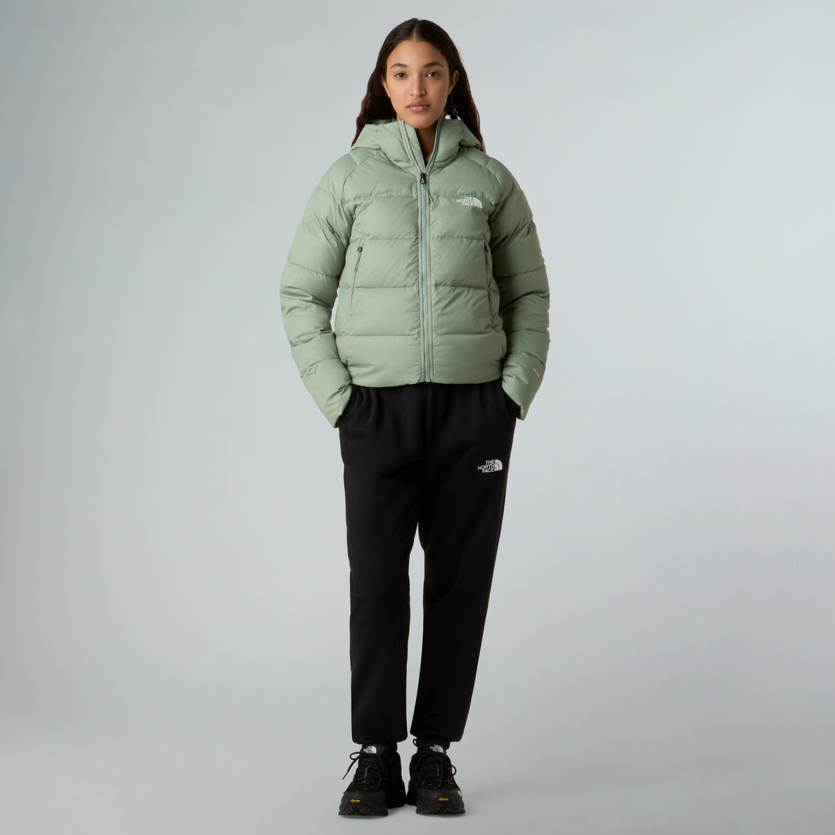 The North Face Hyalite Down Hoodie Kadın Mont - Yeşil