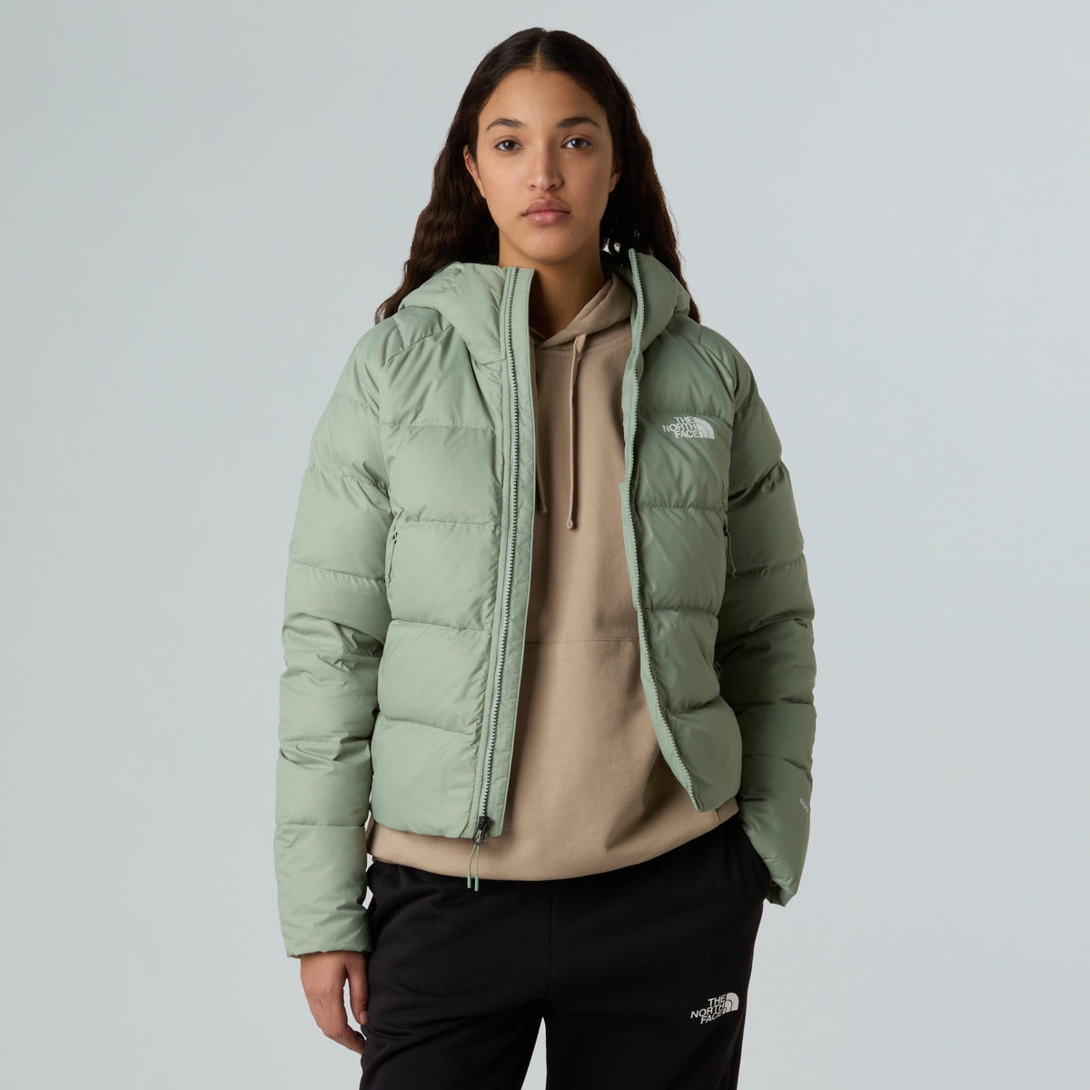 The North Face Hyalite Down Hoodie Kadın Mont - Yeşil