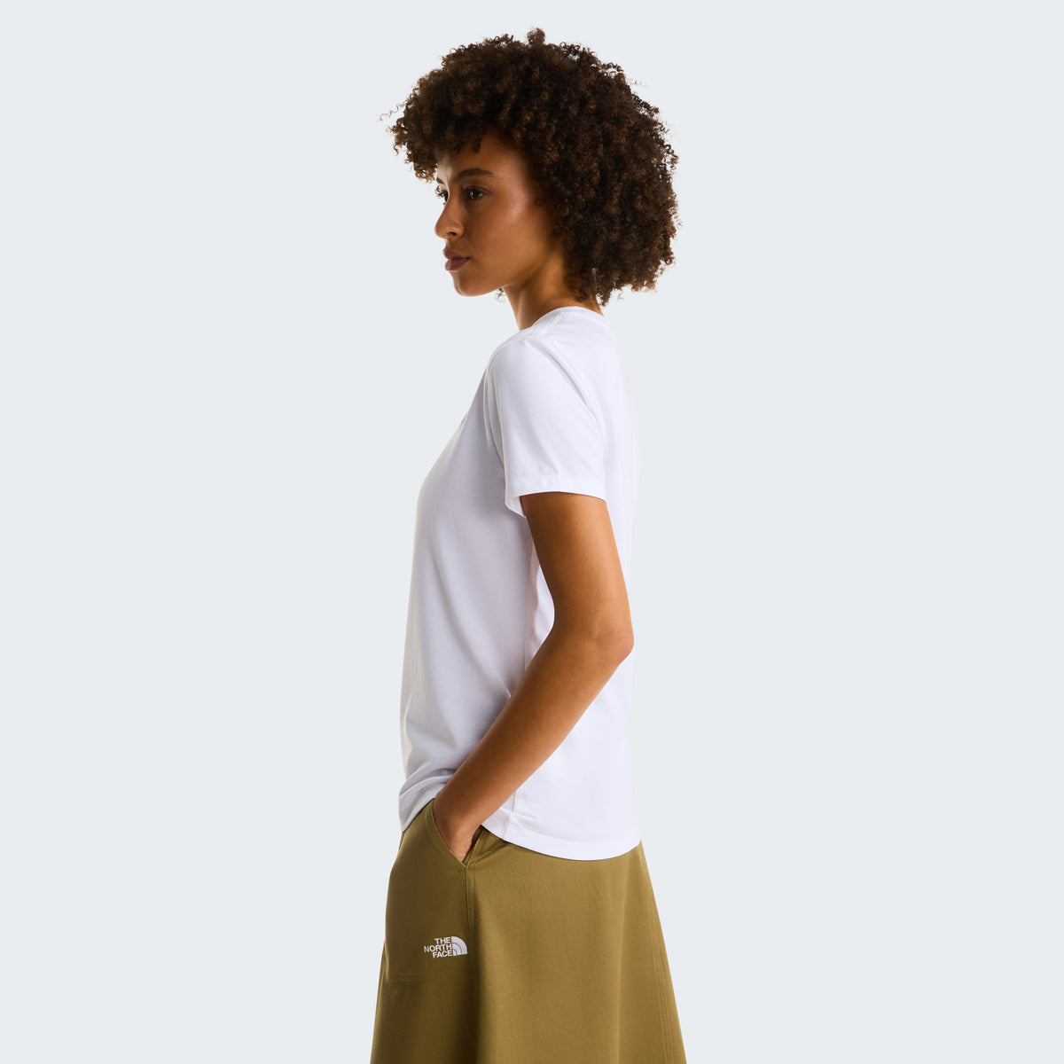 The North Face Evolution Simple Dome Slim Short Sleeve Kadın Tişört - Beyaz