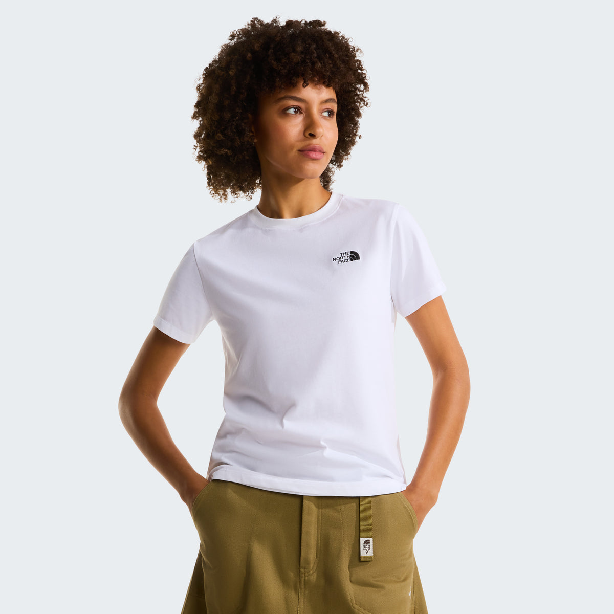 The North Face Evolution Simple Dome Slim Short Sleeve Kadın Tişört - Beyaz
