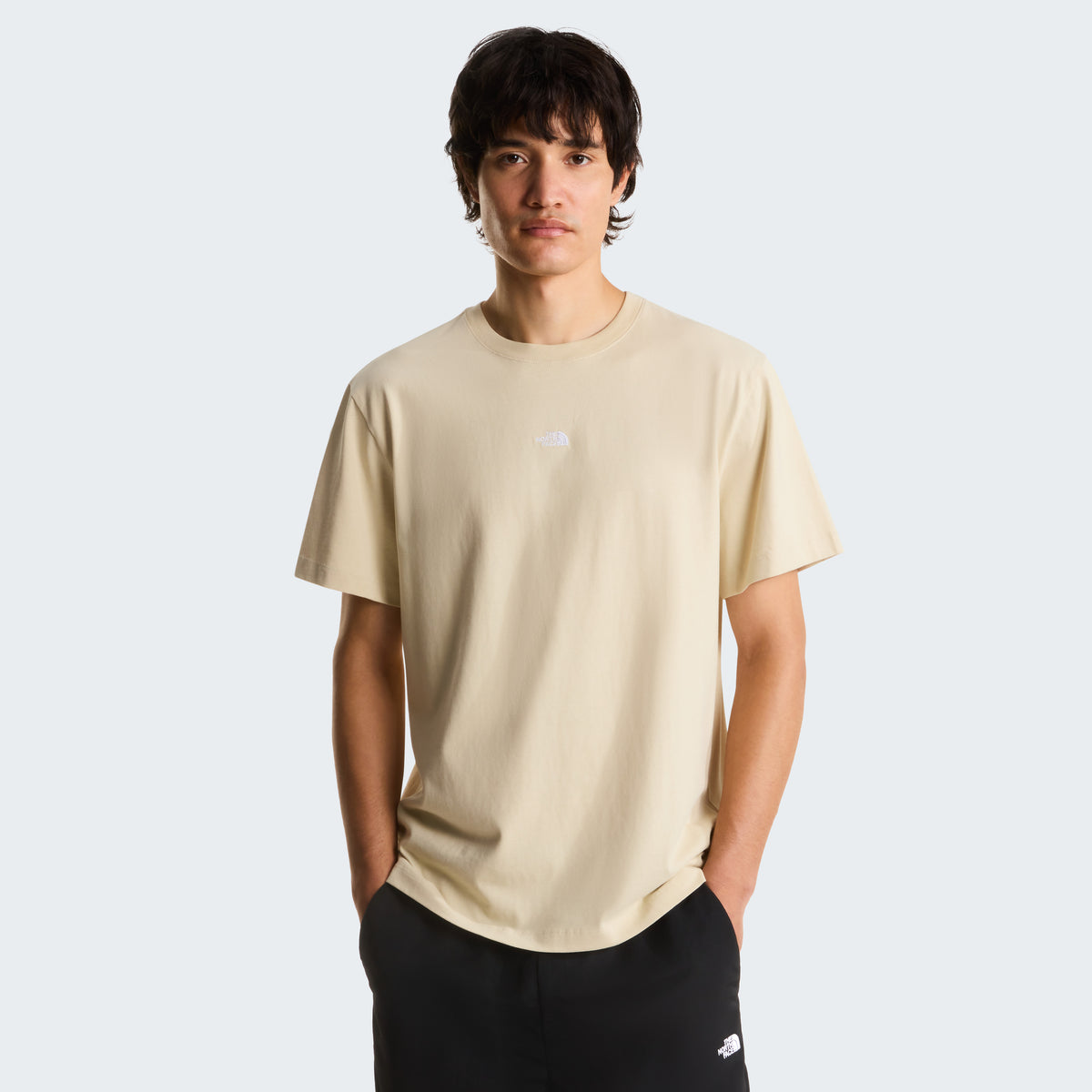 The North Face Essential Centre Logo Relaxed Erkek Tişört - Bej