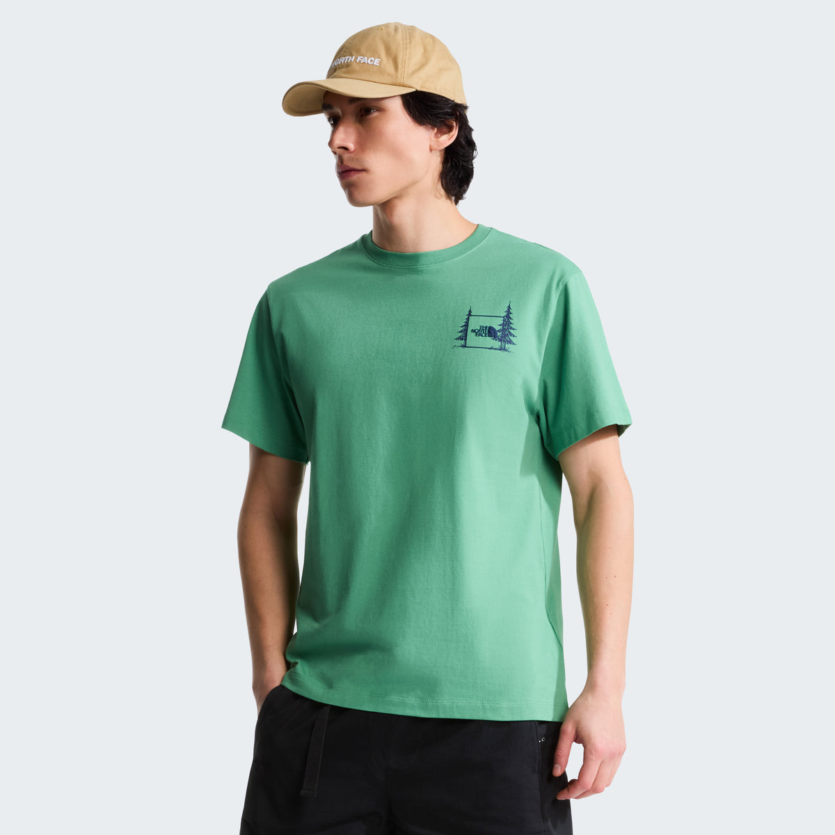 The North Face Camping Relaxed Graphic Erkek Tişört - Yeşil