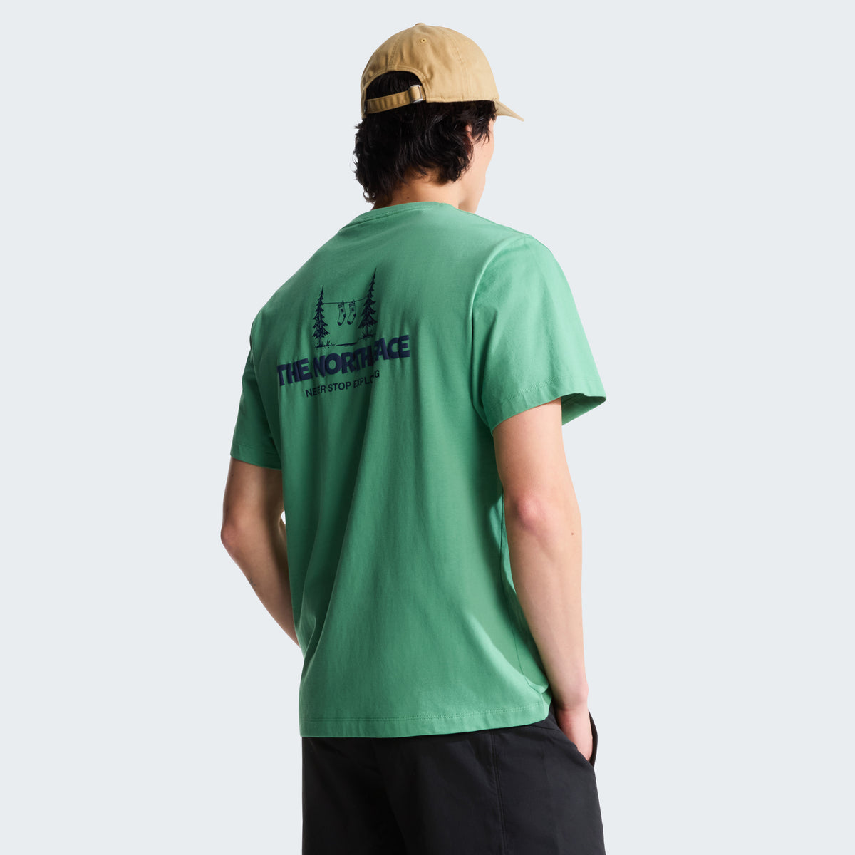 The North Face Camping Relaxed Graphic Erkek Tişört - Yeşil