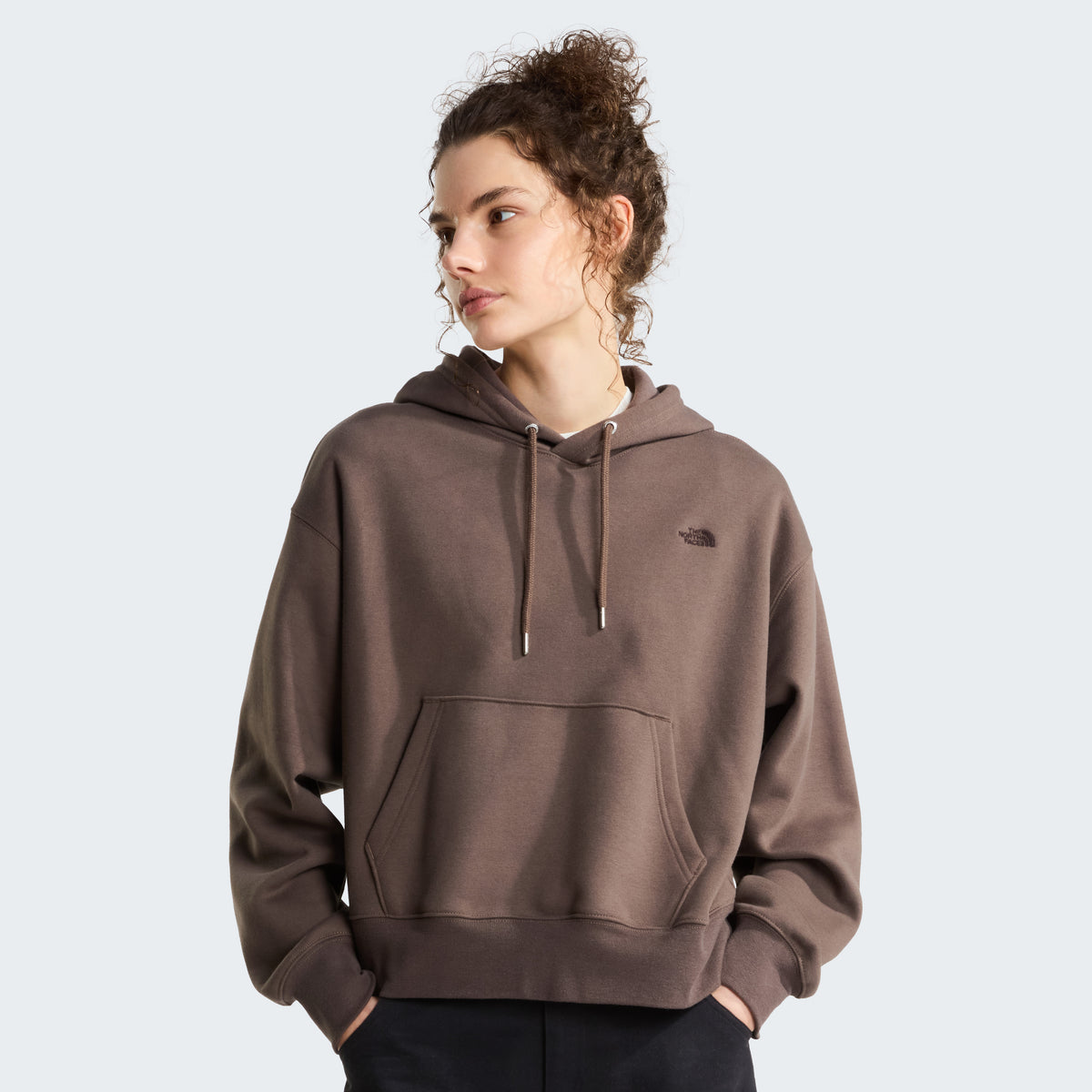 The North Face Essential Simple Dome Boxy Hoodie Kadın Sweatshirt - Kahve