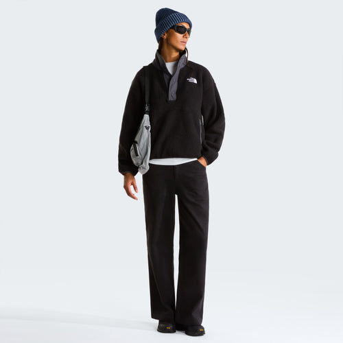 The North Face Cragmont Snap Polar 1/2 Zip Kadın Sweatshirt - Siyah