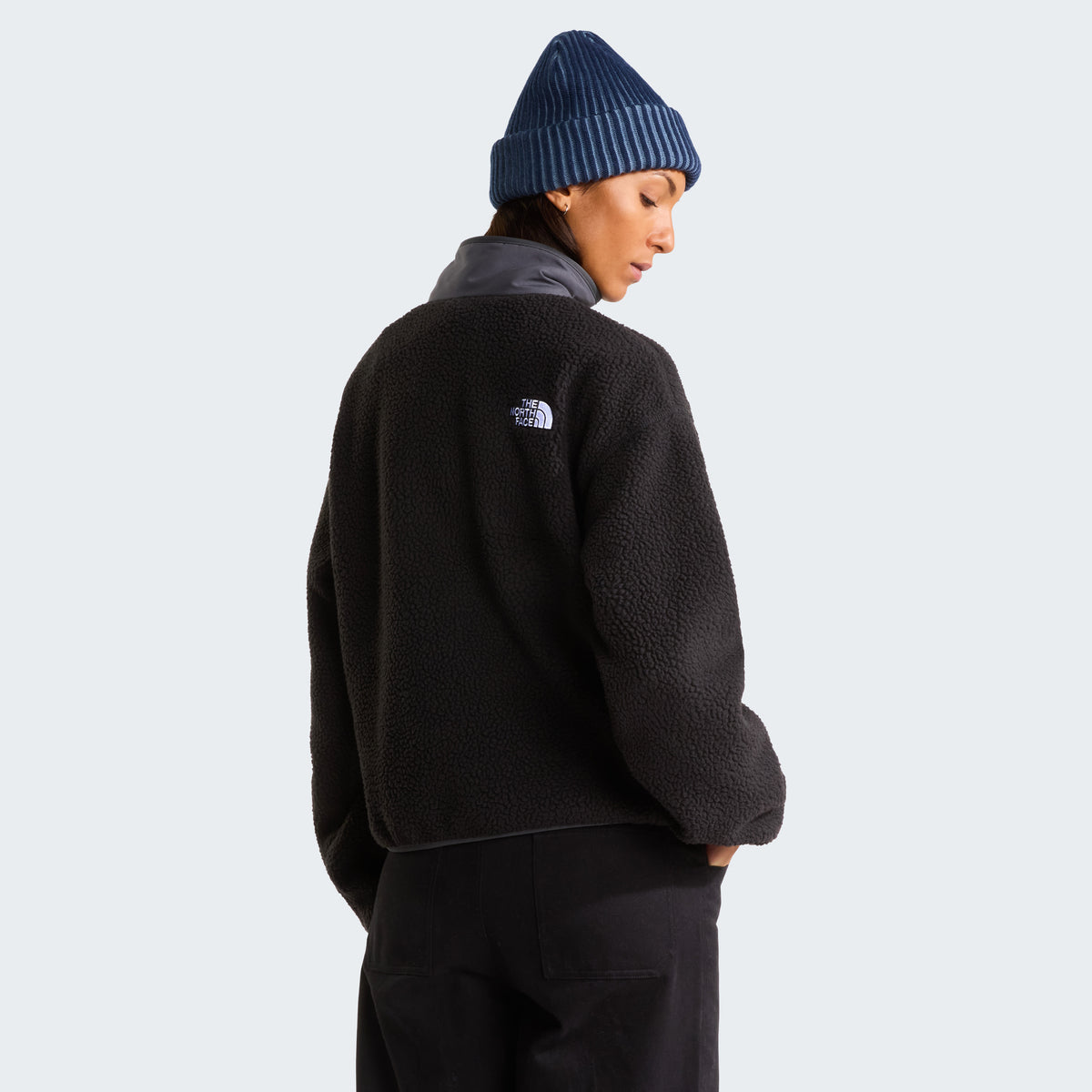 The North Face Cragmont Snap Polar 1/2 Zip Kadın Sweatshirt - Siyah
