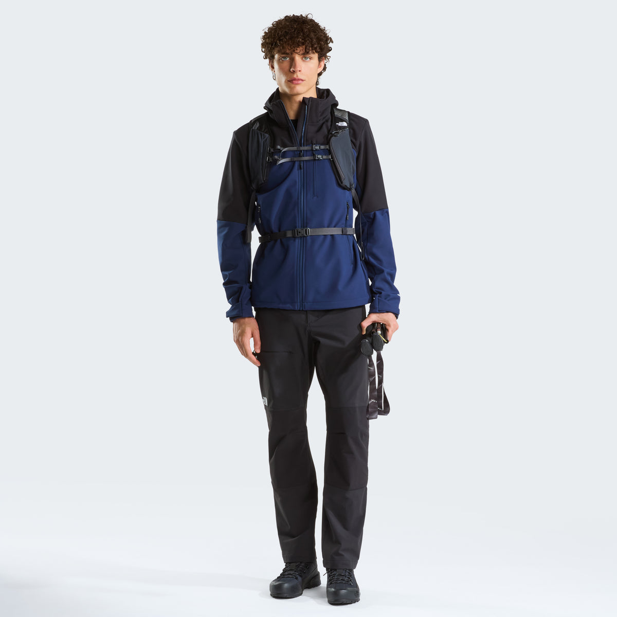 The North Face Diablo Softshell Detachable Hoodie Erkek Mont - Lacivert-Siyah