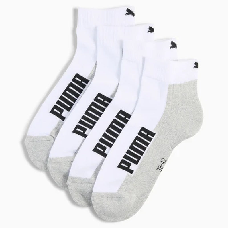Puma BWT Cushioned Q 2 Pack Unisex Yarım Bilek Çorap - Beyaz