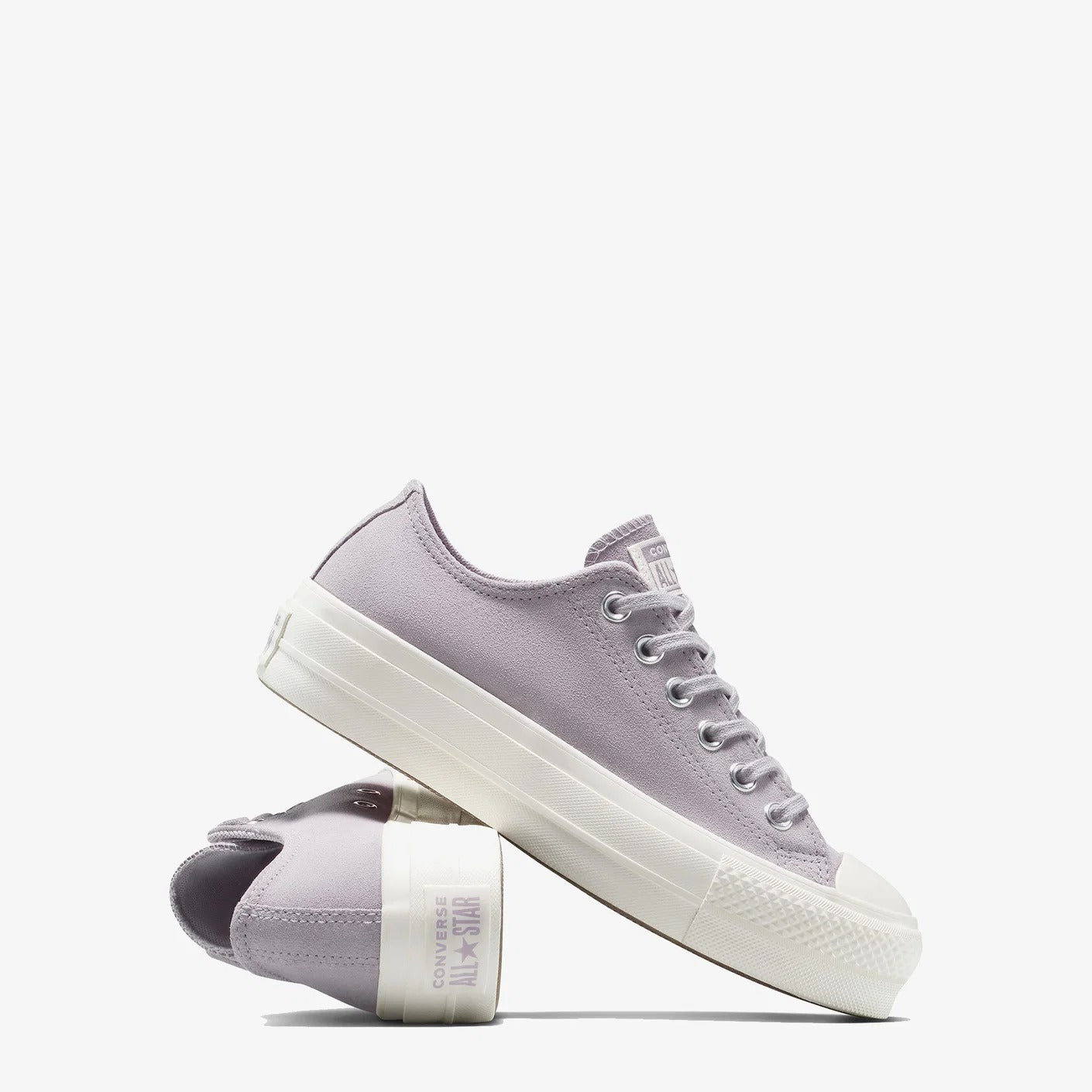 Converse Chuck Taylor All Star Lift Platform Colorful Suede Kadın Sneaker - Lila
