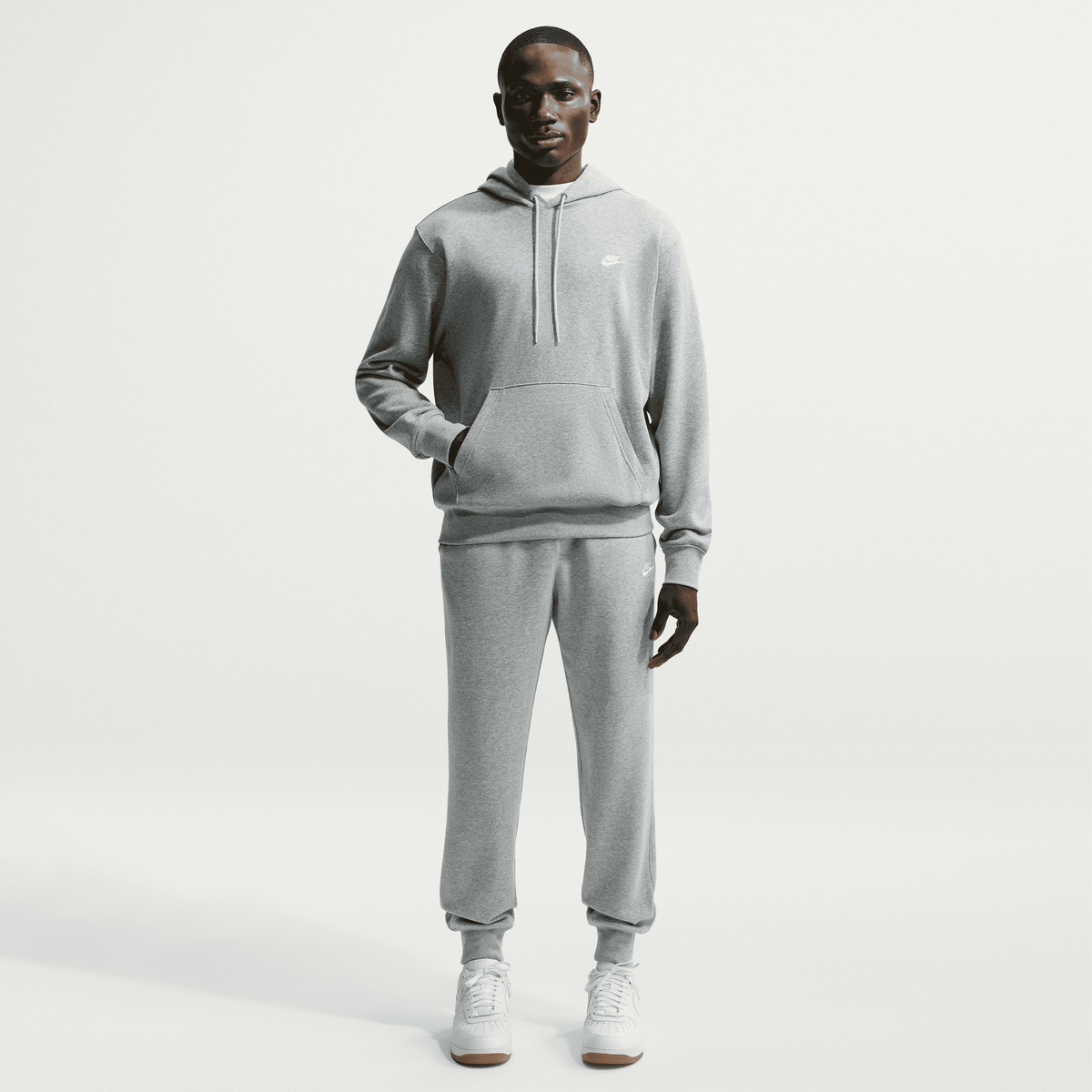 Nike Club French Terry Pullover Hoodie Erkek Sweatshirt - Gri
