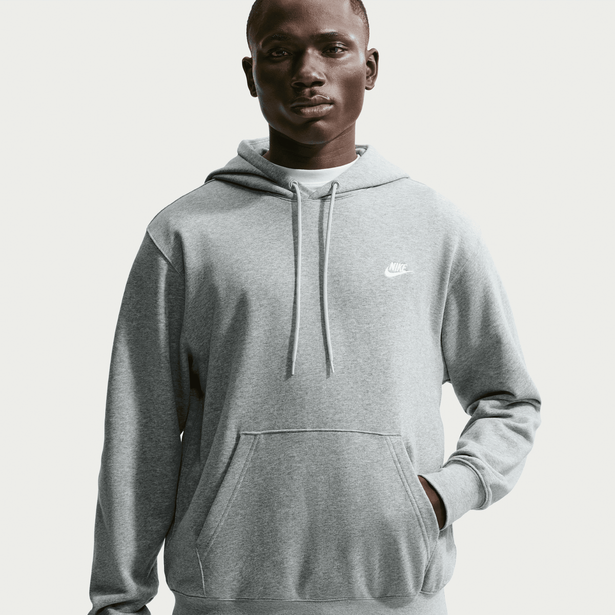 Nike Club French Terry Pullover Hoodie Erkek Sweatshirt - Gri