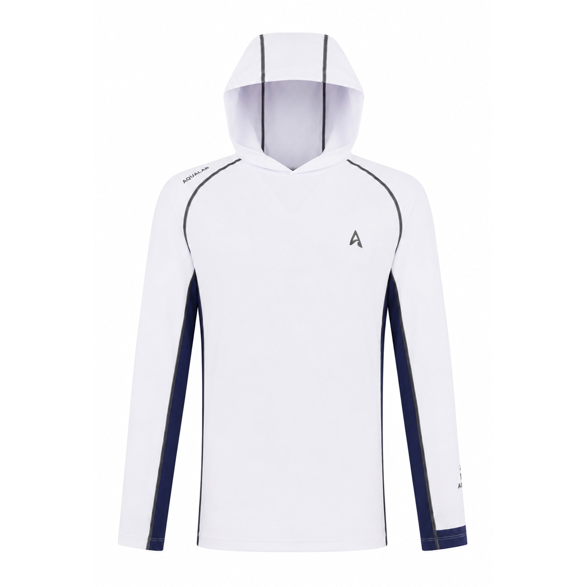 Aqualab Aqua Pro Rashguard Hooded Erkek Rashguard - Beyaz-Lacivert