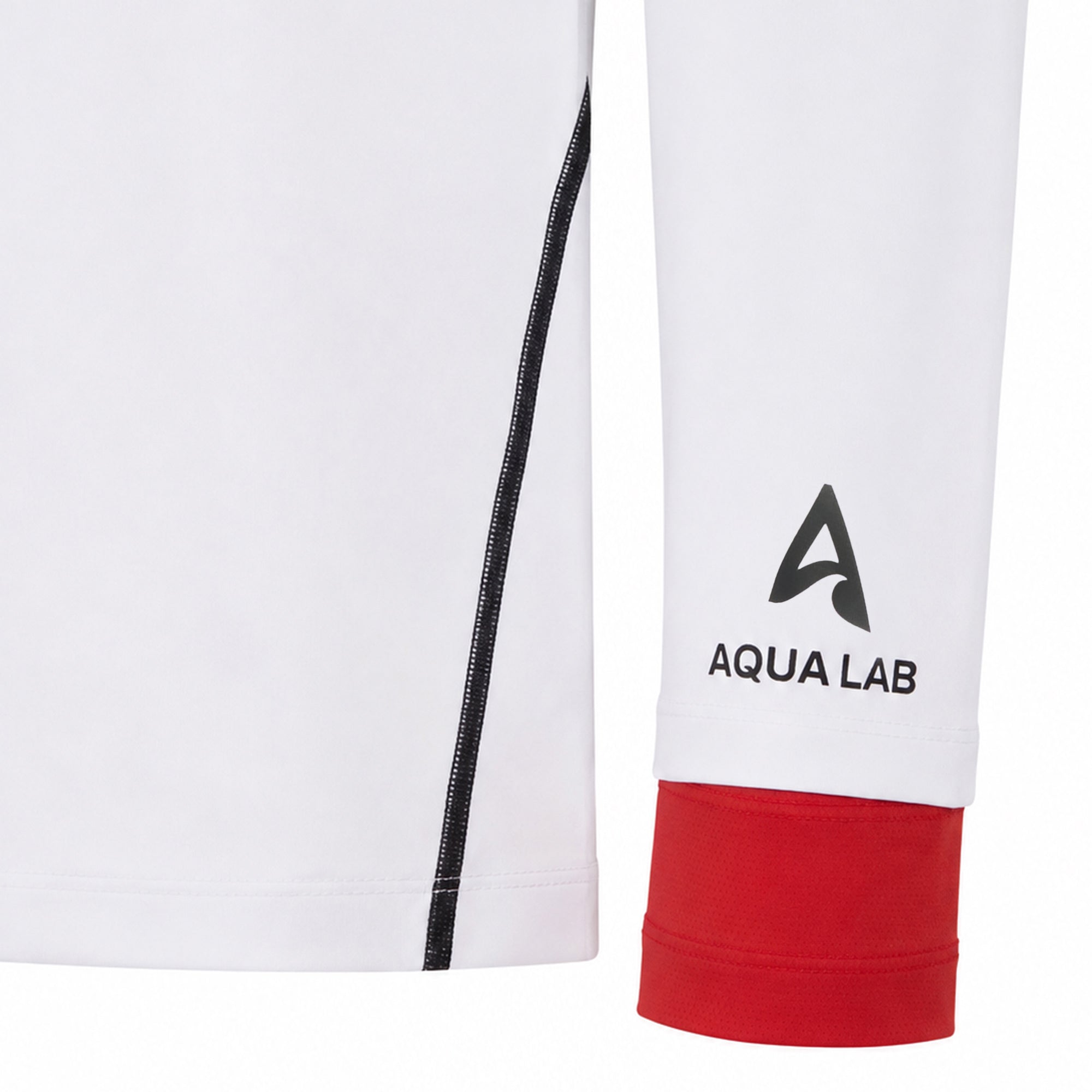 Aqualab Aqua Pro Rashguard LS Erkek Rashguard - Beyaz-Kırmızı