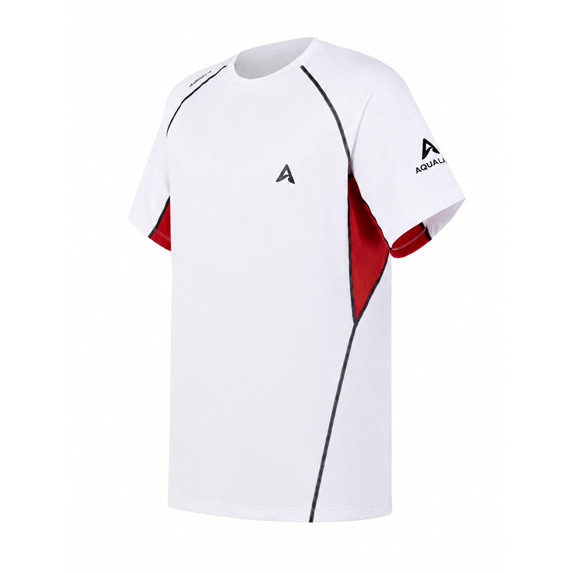Aqualab Aqua Pro Rashguard SS Erkek Rashguard - Beyaz-Kırmızı