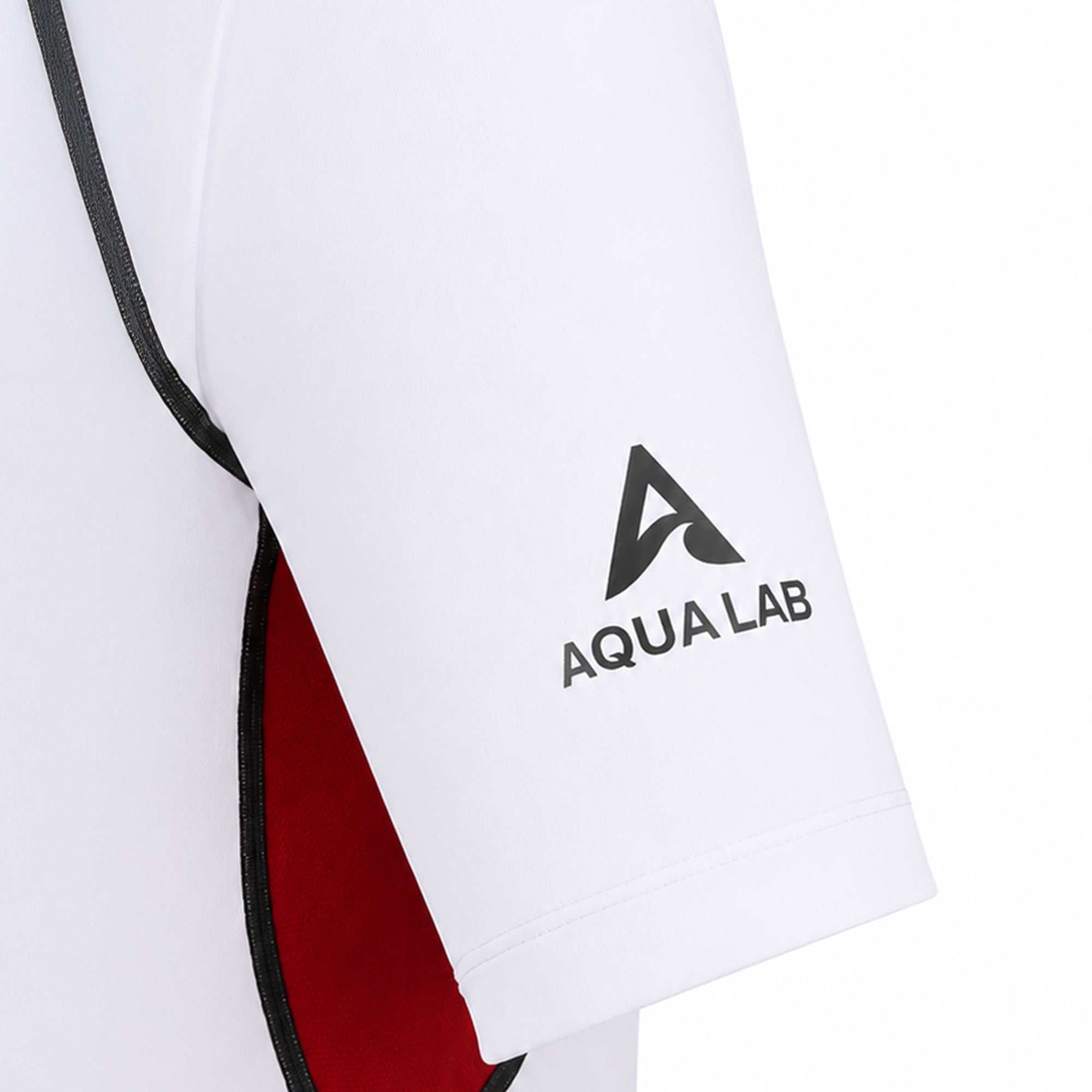 Aqualab Aqua Pro Rashguard SS Erkek Rashguard - Beyaz-Kırmızı
