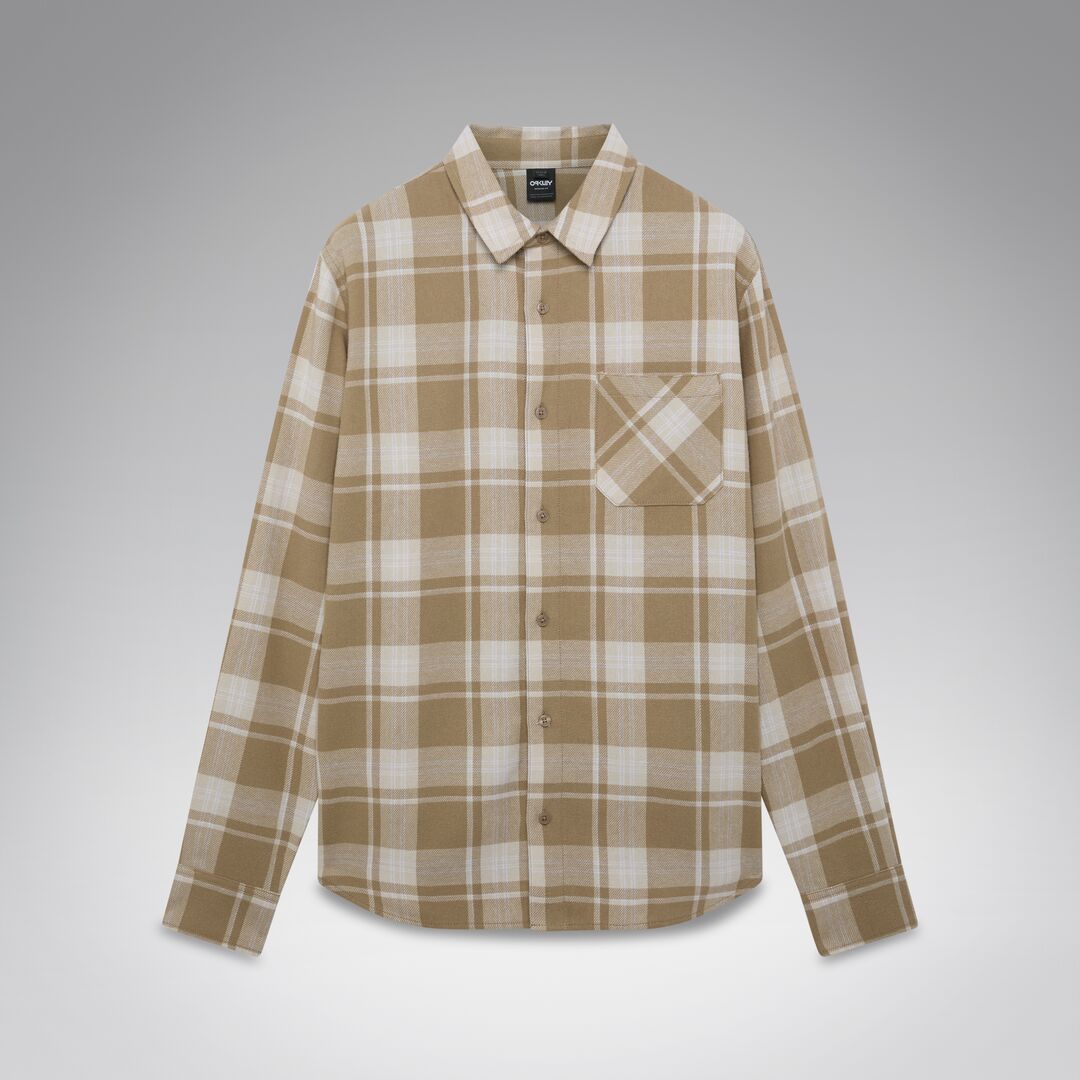 Oakley Podium Plaid Long Sleeve Flannel Unisex Gömlek - Kahve-Çok Renkli