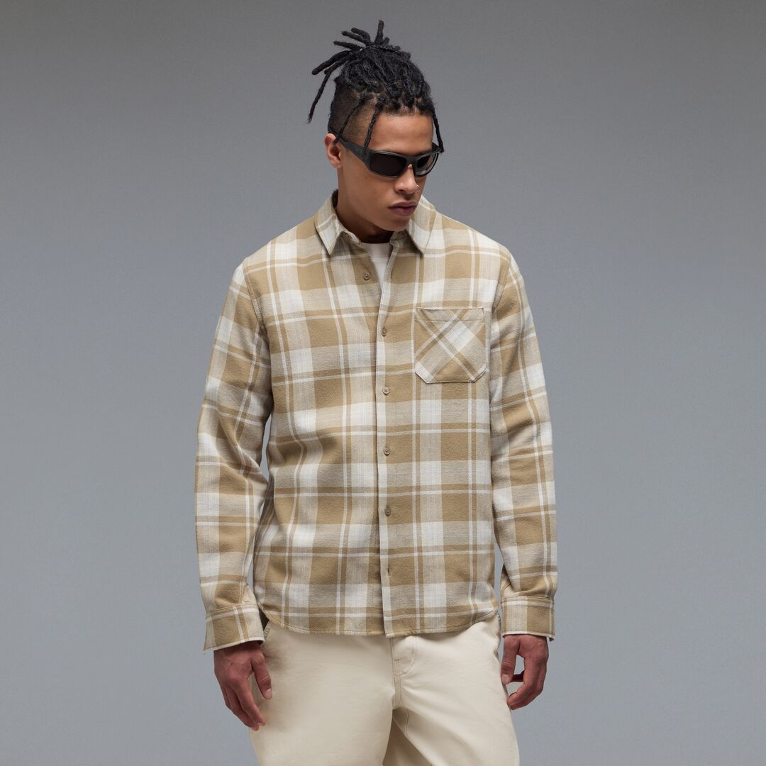 Oakley Podium Plaid Long Sleeve Flannel Unisex Gömlek - Kahve-Çok Renkli