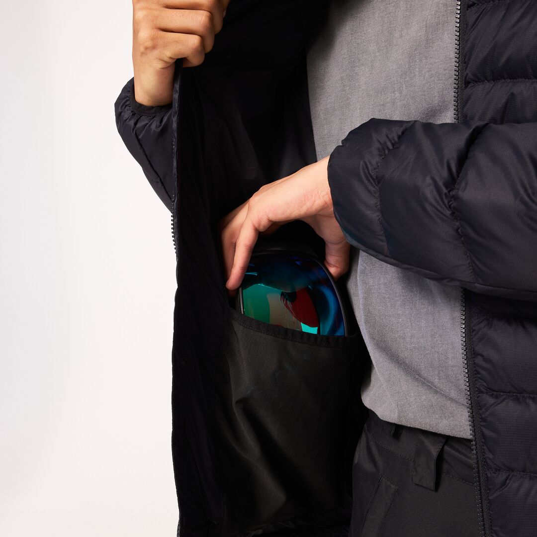 Oakley Snowbound Packable Down Puffy Erkek Mont - Siyah
