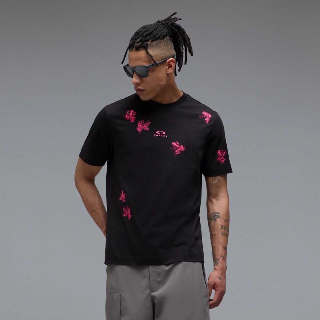 Oakley Allover Frog Unisex Tişört - Siyah