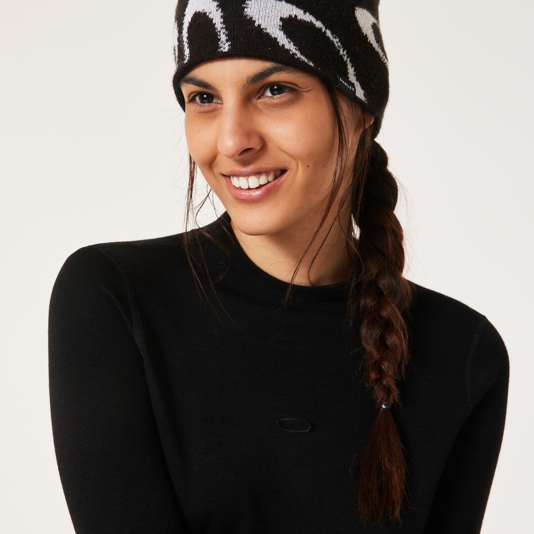 Oakley W.Supruce Wool Long Sleeve Base Layer Unisex Sweatshirt - Siyah