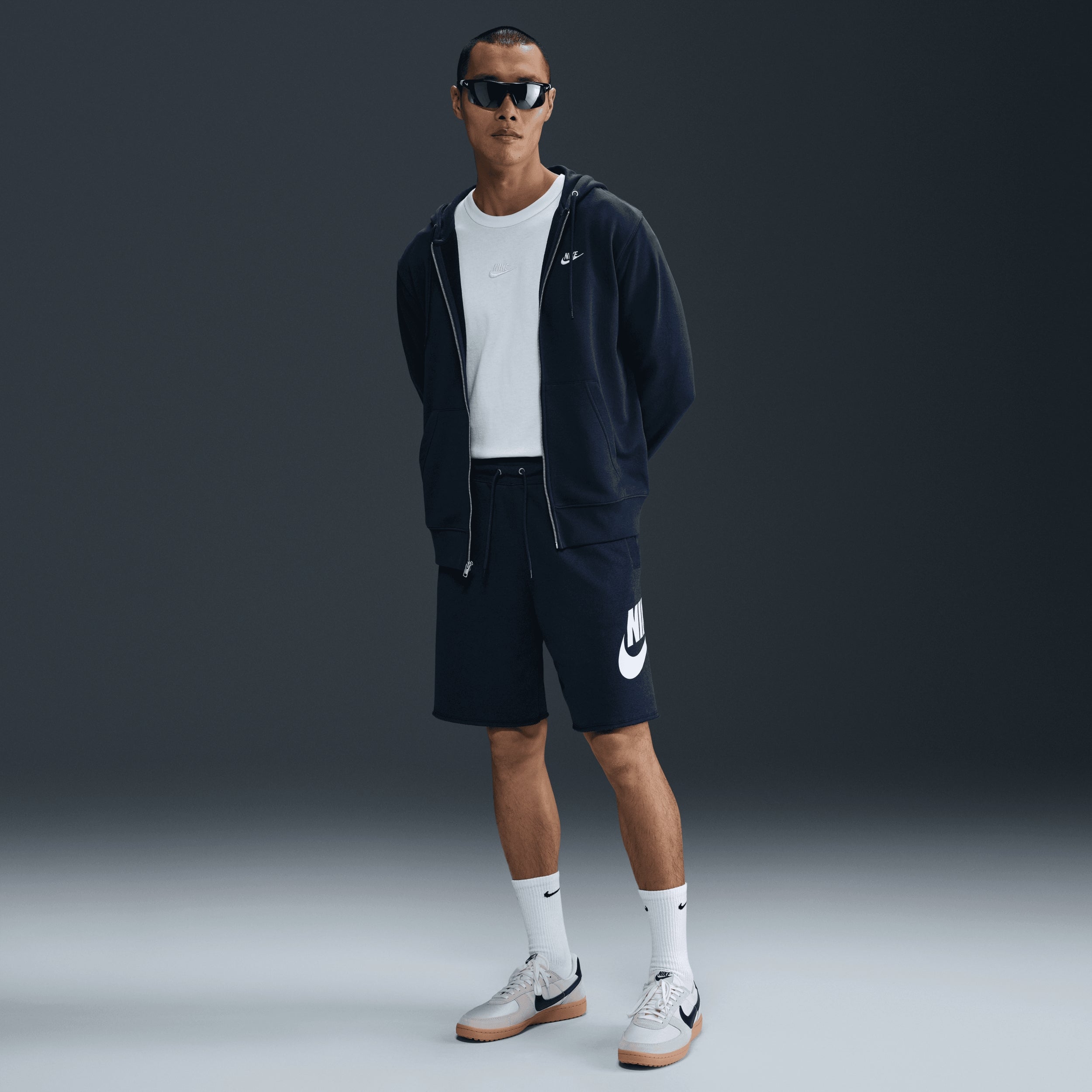 Nike French Terry Alumni Erkek Şort - Lacivert