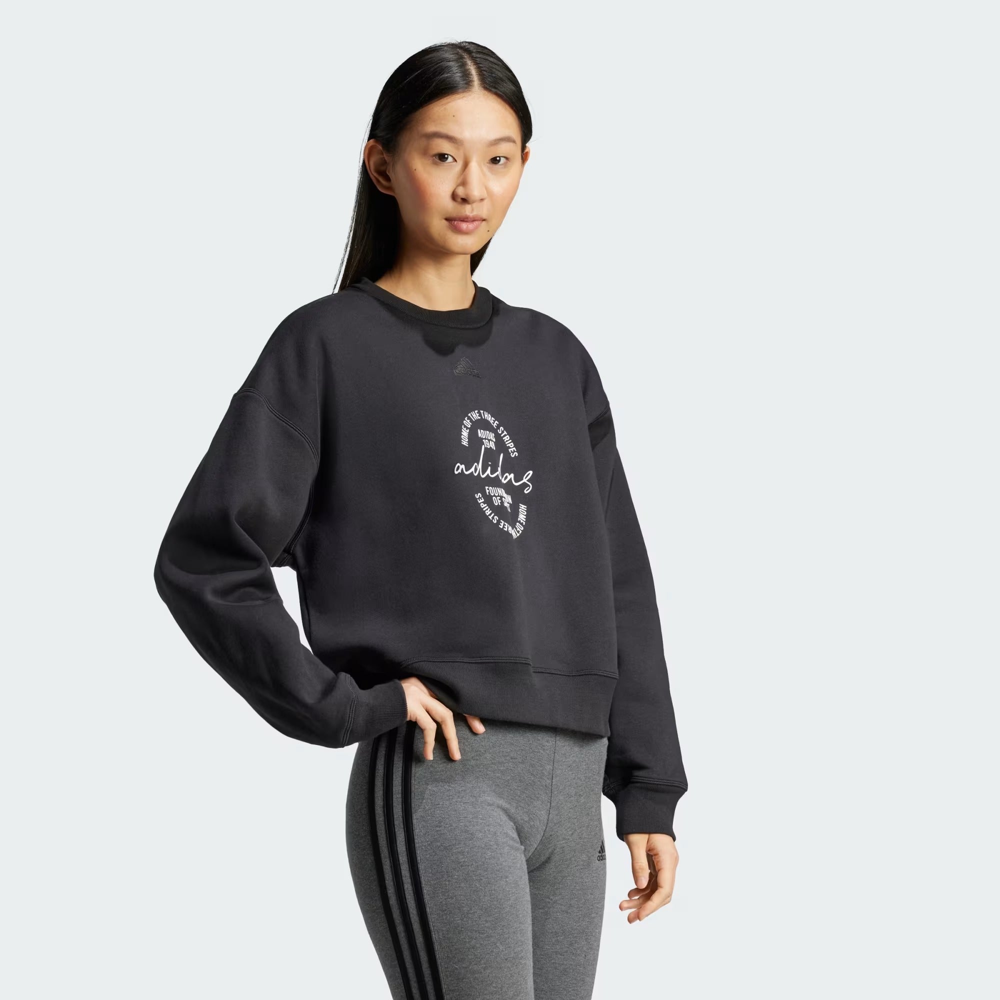 adidas BLUV Q3 SWT Kadın Sweat - Siyah