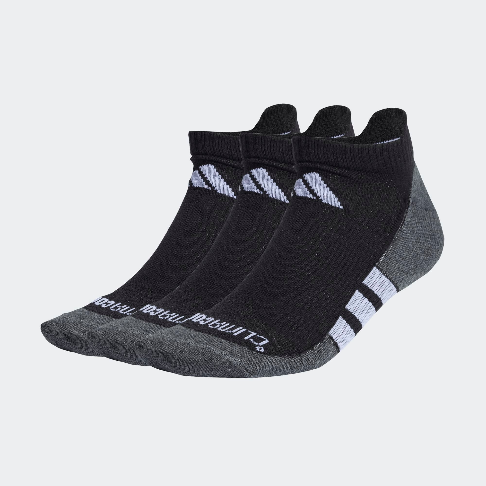 adidas Performance Climacool 3 Pack Unisex Yarım Bilek Çorap - Siyah-Antrasit