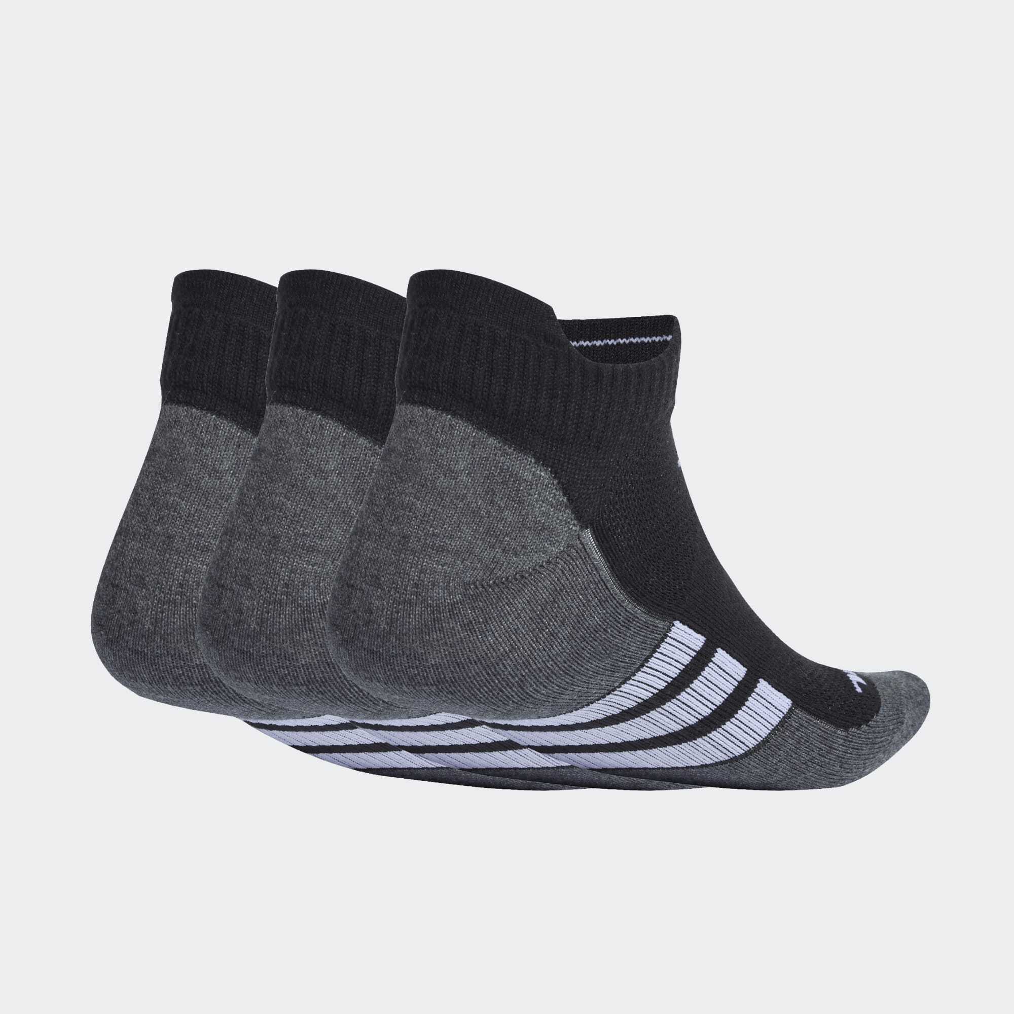adidas Performance Climacool 3 Pack Unisex Yarım Bilek Çorap - Siyah-Antrasit