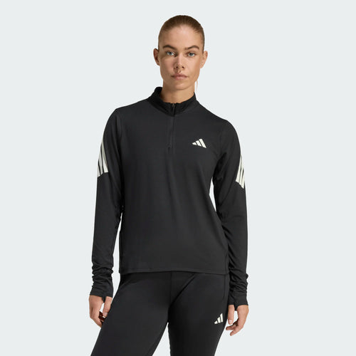 adidas adi365 Iconic Running 1/2 Zip Kadın Sweatshirt - Siyah